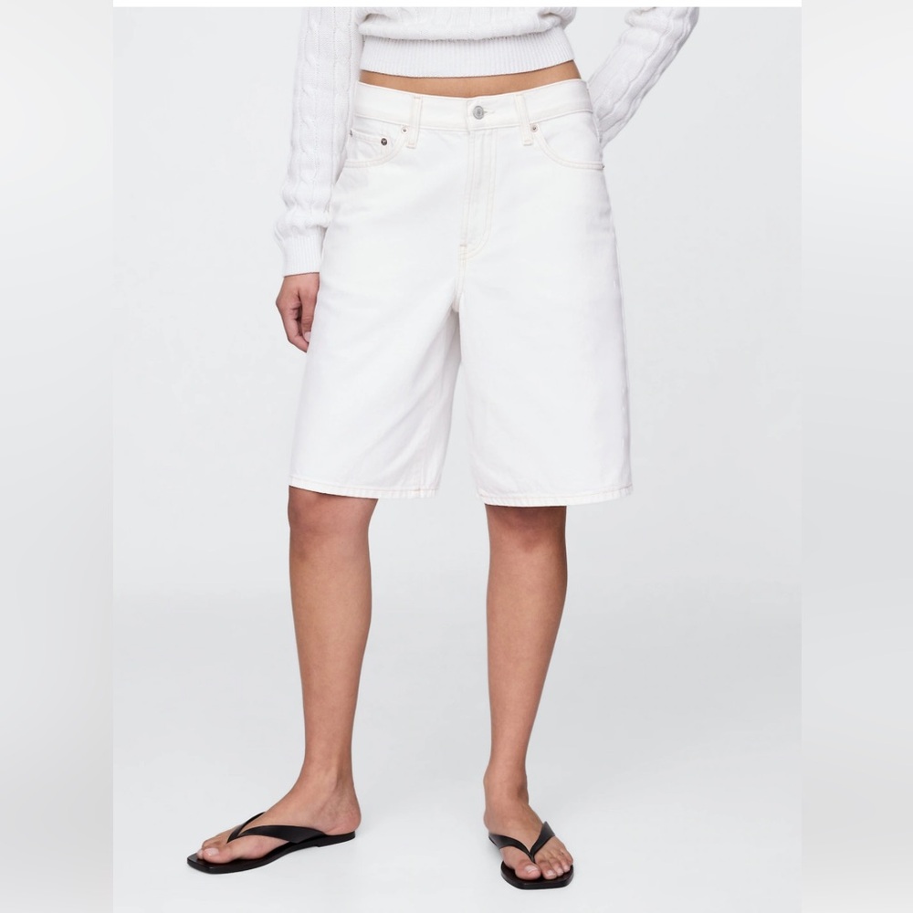 GAP 11" Mid Rise Longline Denim Shorts